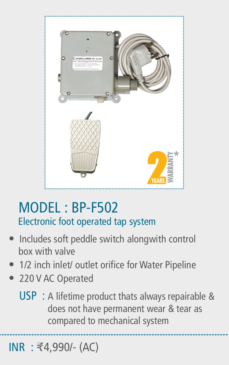 BP-F501 Mechanical Foot Operated Tap System